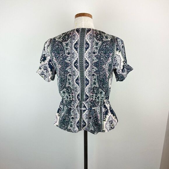 Cupcakes & Cashmere Kabrina Tile Wrap Blouse - Picture 6 of 7